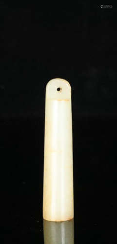A HETIAN JADE CARVED HOLLOW TUBE