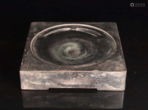 A DUAN STONE CARVED SQUARE SHAPED INK SLAB