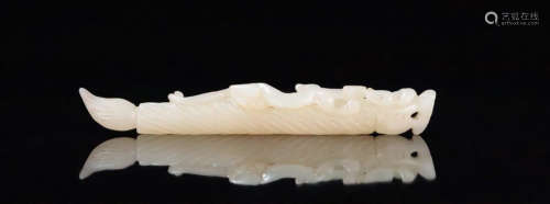 A HETIAN JADE CARVED WRITING BRUSH SHAPED PENDANT