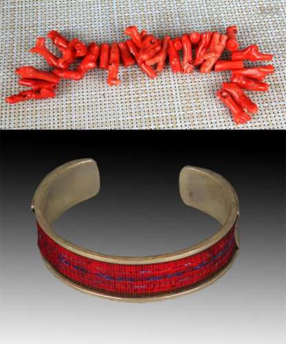 A FINE CORAL AND OLD BRACELETS