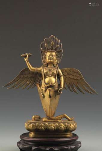 A FINE BRONZE BUDDHA VAJRAPANI STATUE