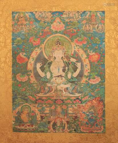 A FINE TIBETAN THANGKA 