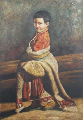 A FINE OIL PAINTING, ATTRIBUTED TO WANG ZHE DONG