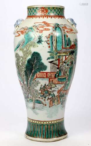 CHINESE OVOID PORCELAIN VASE