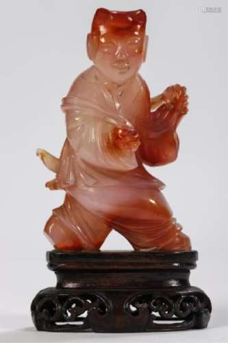 CHINESE HARD STONE FIGURE