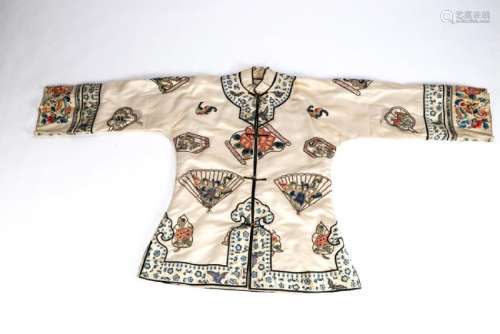 CHINESE SILK JACKET with SILK EMBROIDERY