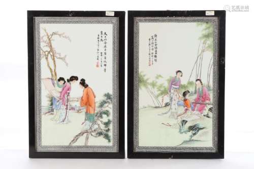 (2) CHINESE PORCELAIN PLAQUES
