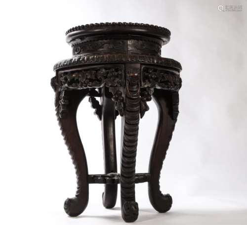 FINELY CARVED ASIAN PLANT STAND