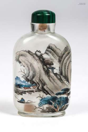 CHINESE REVERSE PAINTED SNUFF BOTTLE