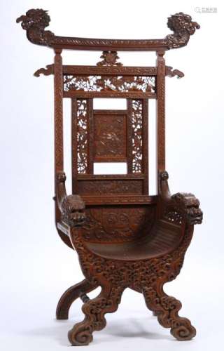 (19th c ) JAPANESE EXPOSITION QUALITY CHAIR