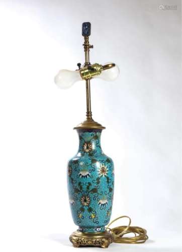 CLOISONNE VASE ADAPTED into a TABLE LAMP