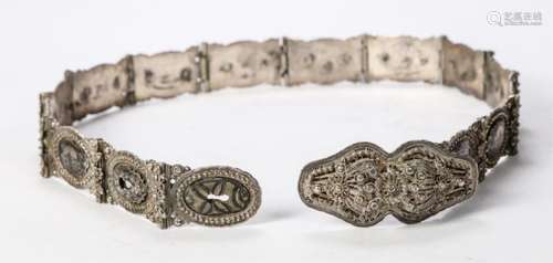 PERSIAN SILVER AND NIELLO BELT