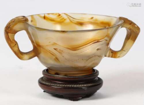 (18th / 19th c) CHINESE AGATE CUP