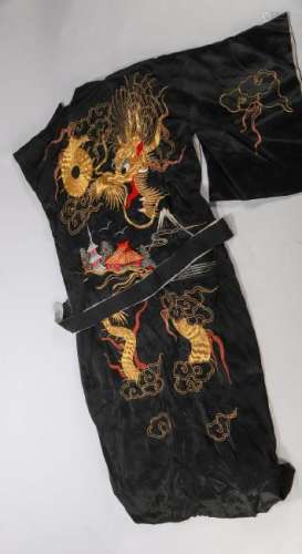 VINTAGE CHINESE SILK ROBE AND COAT
