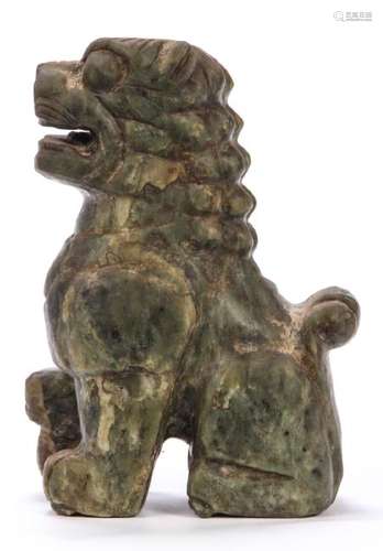 CHINESE CARVED JADE/HARDSTONE FOO DOG