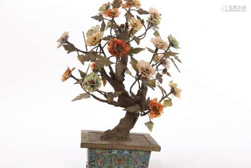 CHINESE HARDSTONE FLOWERING TREE