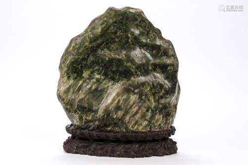 ASIAN NATURAL SPINACH JADE SCHOLAR'S ROCK