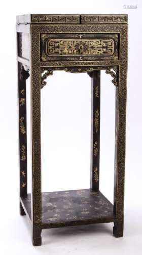 CHINESE LACQUERED DRESSING STAND with MIRROR