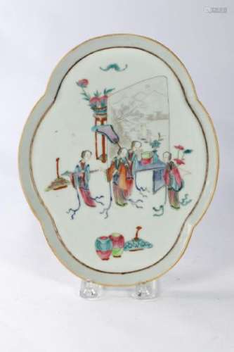 CHINESE PORCELAIN LOBED TRAY