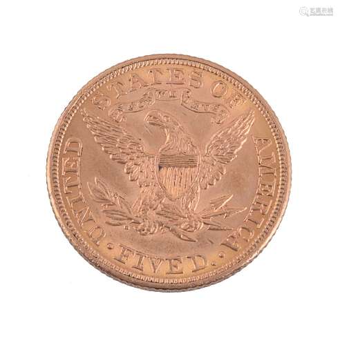 USA, gold 5 Dollars 1908