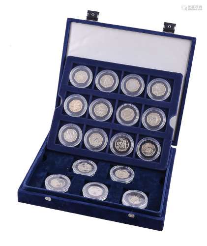 Elizabeth II, Olympic Games 2012, set of 29 cupro-nickel 50-Pences