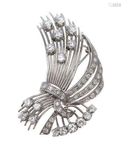 A diamond spray brooch