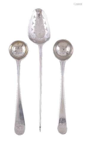 A George II or III silver mote spoon