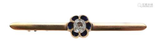 A diamond bar brooch