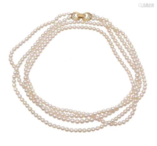 A two row cultured pearl necklace