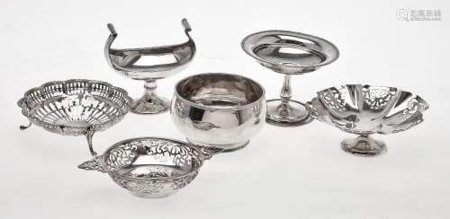 A selection of silver sweet dishes and baskets