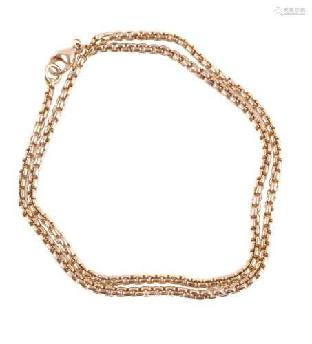 An 18 carat gold belcher link necklace