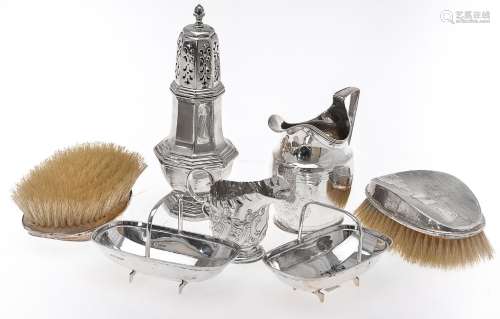 A pair of silver novelty sweet dishes by James Dixon and Sons