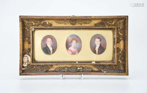 ϒ Edward William Thomson (1770-1847), three portraits of two brothers and their sister