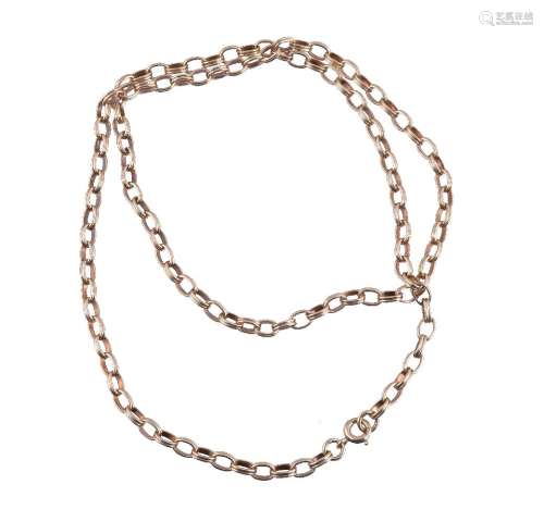 A 9 carat gold belcher link chain