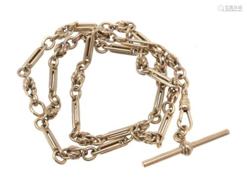 A 9 carat gold Albert chain