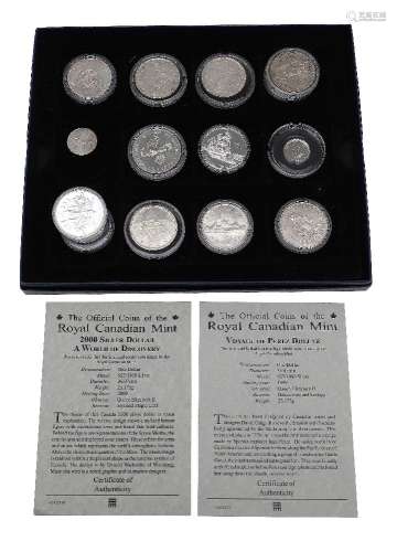 Canada, Elizabeth II, silver Dollars (9)