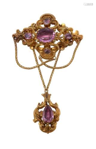 An early Victorian rock crystal brooch