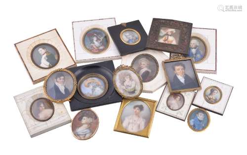 ϒ A collection of mainly copy portrait miniatures