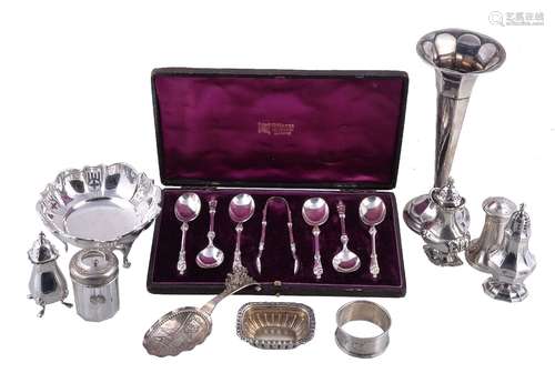 A collection of silver items