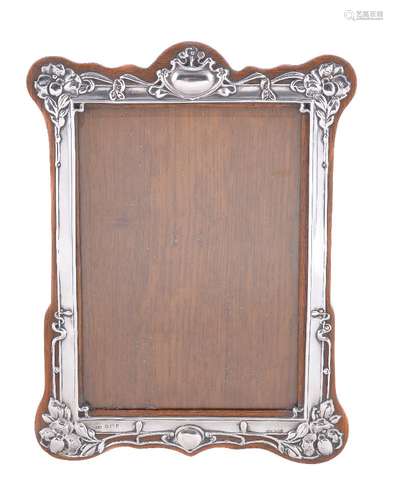 An Art Nouveau silver photograph frame by Horton & Allday