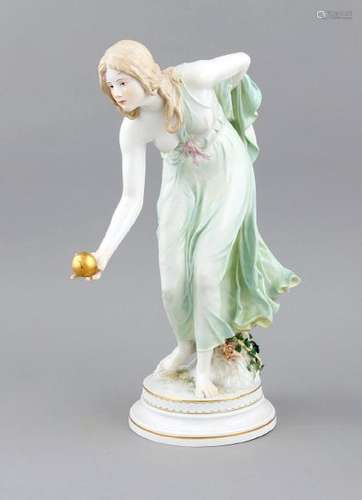 A ballplayer, Meissen, mark 1850-1924, 2nd quality,