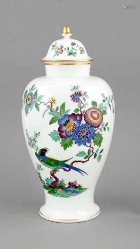 A large lidded vase, Meissen, mark 1957-72, first
