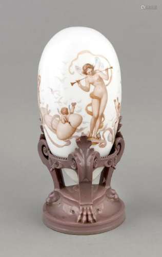 Decorative egg on stand, Sèvres, late 19th