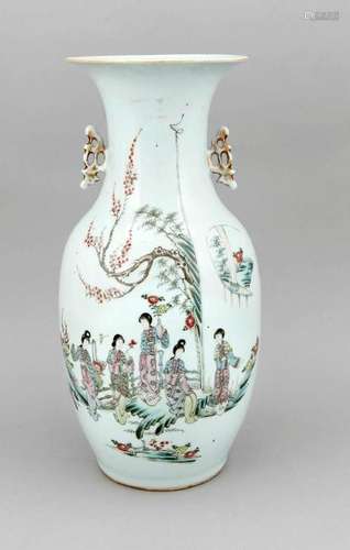 A 19th-century Chinese famille rose baluster vase,