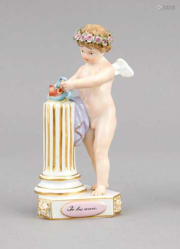 Amorette, Meissen, mark 1850-1924, 1st quality,