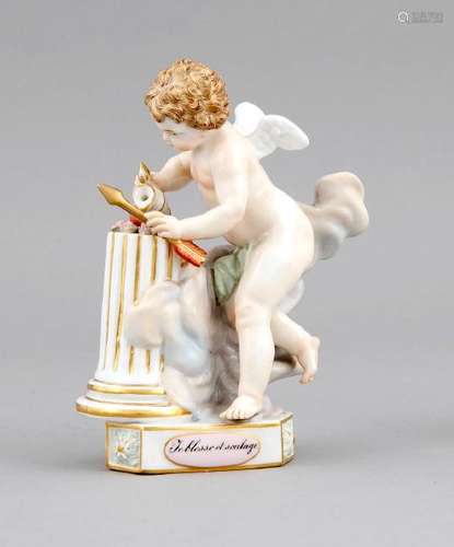 Amorette, Meissen, mark 1850-1924, 1st quality,