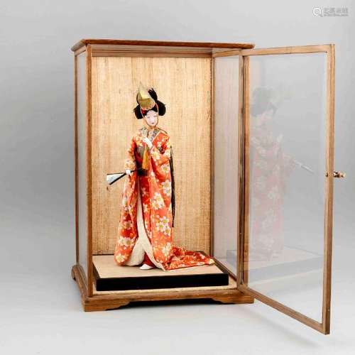 Gofun-Puppe einer Geisha, Japan, wohl 1. H. 20. Jh.,