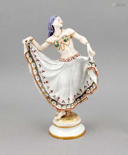 Oriental dancer, Volkstedt, Thuringia, c. 1900, belly