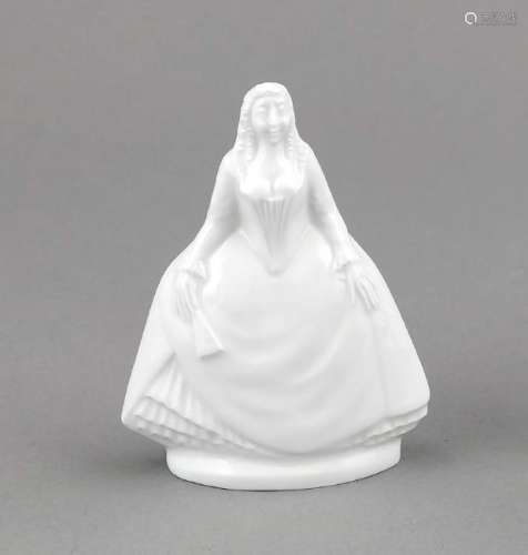 Lady with fan, Meissen, after 1950, 1st W., grotesque