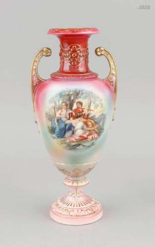 Amphora vase, Royal Dux, Bohemia, 20th century, amphora